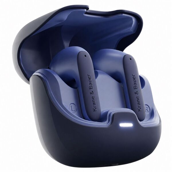 Krane & Bauer Blizzard II wireless earbuds blue, UK version