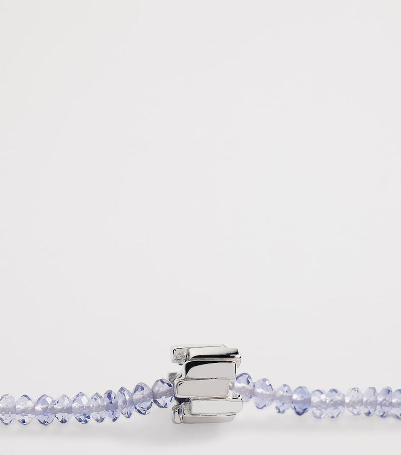 Suzanne Kalan white gold iolite beaded necklace (British brand)