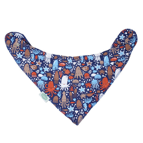 Ziggle Bandana Dribble Bib Blue Under The Sea (British brand)
