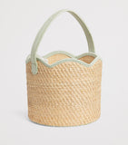 Raffia Easter Egg Basket with Handle, 15cm x 21cm x 20cm