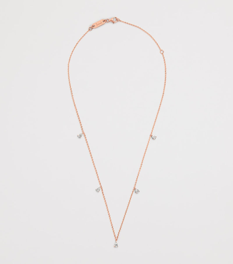 Harrods rose gold and diamond necklace 0.80ct, imported from the UK