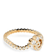 Harrods Sophie Bille Brahe Yellow Gold and Diamond Rêve Escargot Ring- Buy online at McGrocer