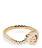 Sophie Bille Brahe Rêve Escargot diamond ring in yellow gold (British brand)