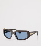 Vogue rhinestone irregular sunglasses with blue-tint lenses (British brand)