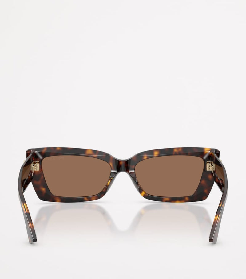Jimmy Choo cat eye sunglasses in Havana tortoiseshell, imported from the UK