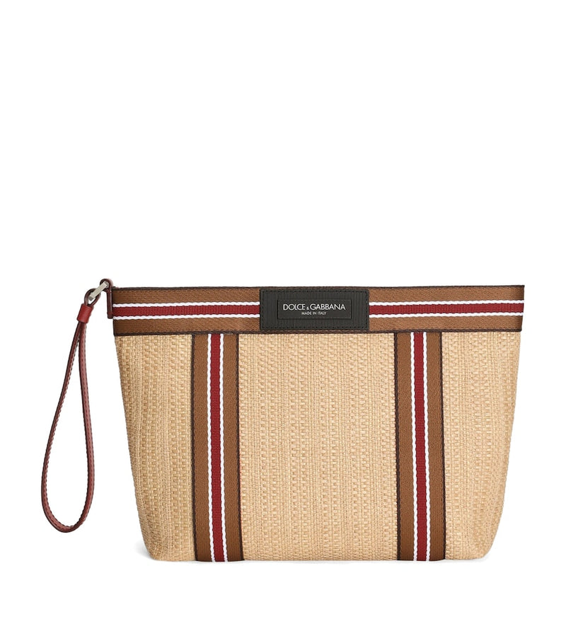 Dolce&Gabbana raffia-effect wash bag, UK version