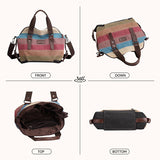 Livingandhome multi-colour splicing canvas tote bag - British product