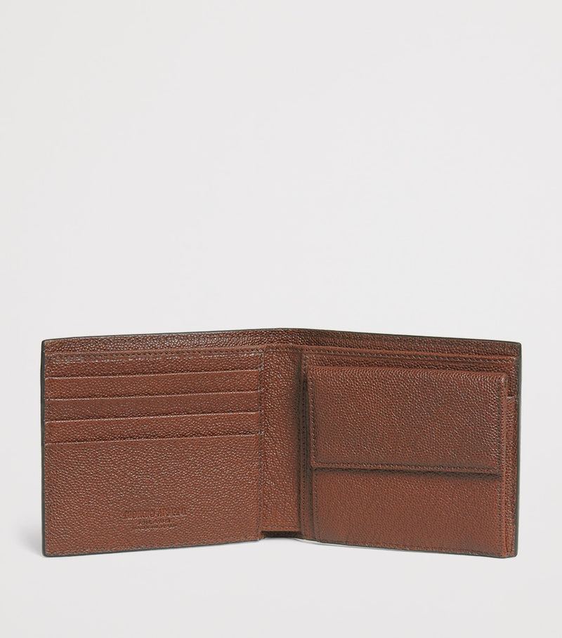 Giorgio Armani grained leather bifold wallet, imported from the UK