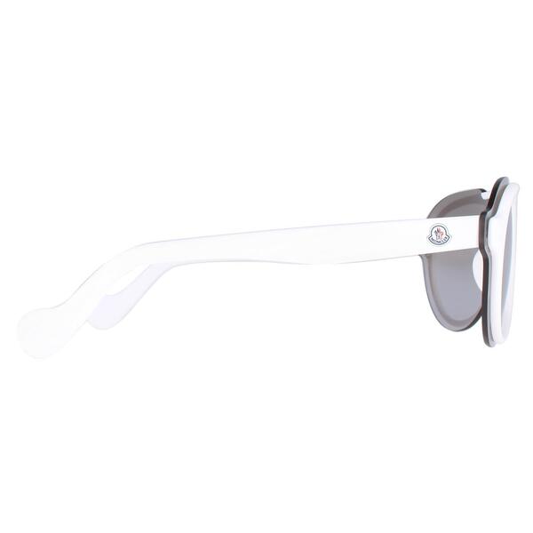 Moncler ML0055 white smoke mirror sunglasses (British brand)