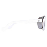 Moncler ML0055 white smoke mirror sunglasses (British brand)