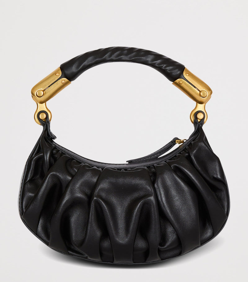 Balmain mini leather Ebene top-handle bag, UK version