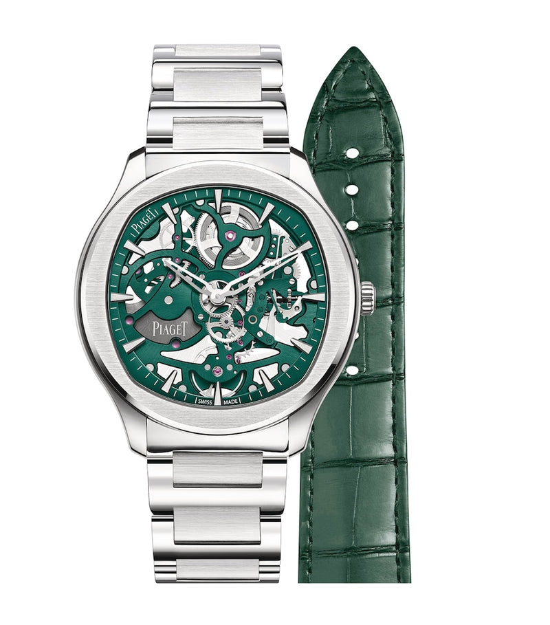 Piaget steel watch skeleton dial 42mm - British product