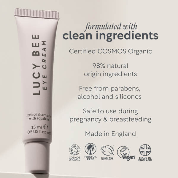 Lucy Bee organic bio-retinol eye cream 15ml, UK version