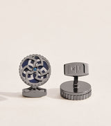 Harrods Tateossian Gunmetal and Palladium Trinity Cufflinks- Buy online at McGrocer