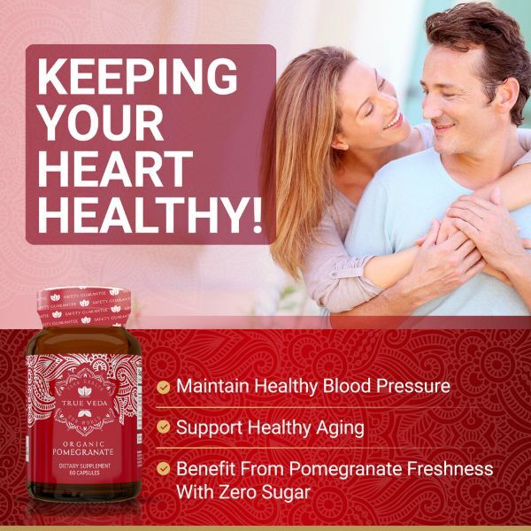 True Veda | Organic Pomegranate 15:1 Extract| Vegan 60 Caps GOODS Superdrug