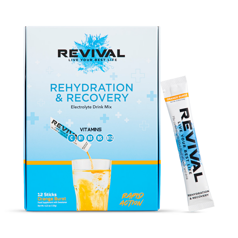 Revival hydration powder Orange Burst 12 pack, imported from the UK