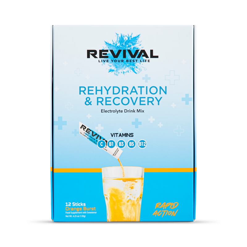 Revival hydration powder Orange Burst 12 pack, imported from the UK