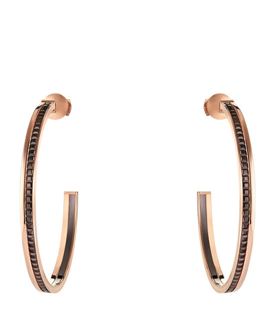 Harrods Boucheron Quatre Classique Large Rose Gold Hoop Earrings- Buy online at McGrocer