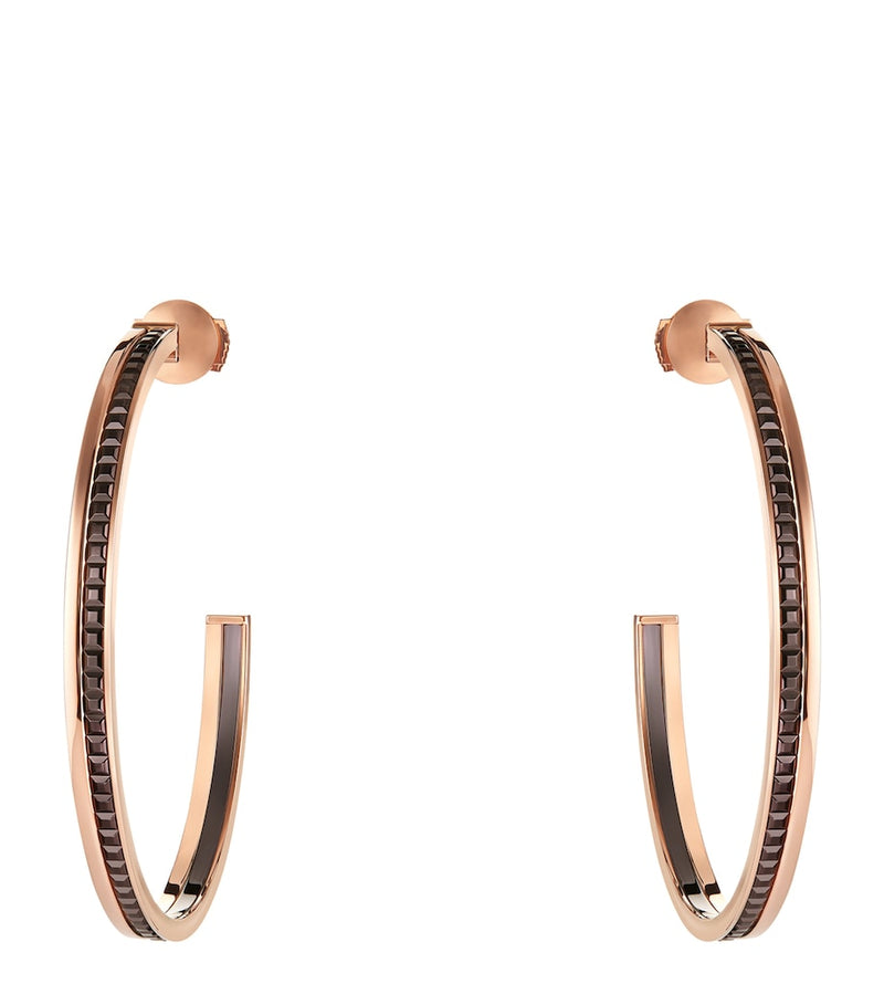 Boucheron large rose gold hoop earrings (British brand)