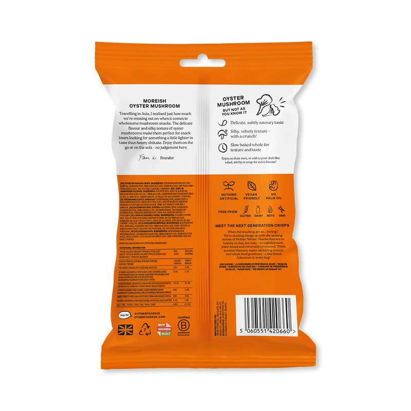 Other Foods Crunchy Oyster Mushrooms 40g - British product