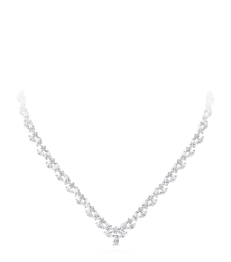 Graff diamond necklace pear marquise round (British brand)