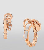 Bvlgari Serpenti Viper hoop earrings rose gold diamonds - British product
