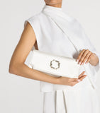 Malone Souliers satin Vivien clutch bag with crystal embellishments - British product