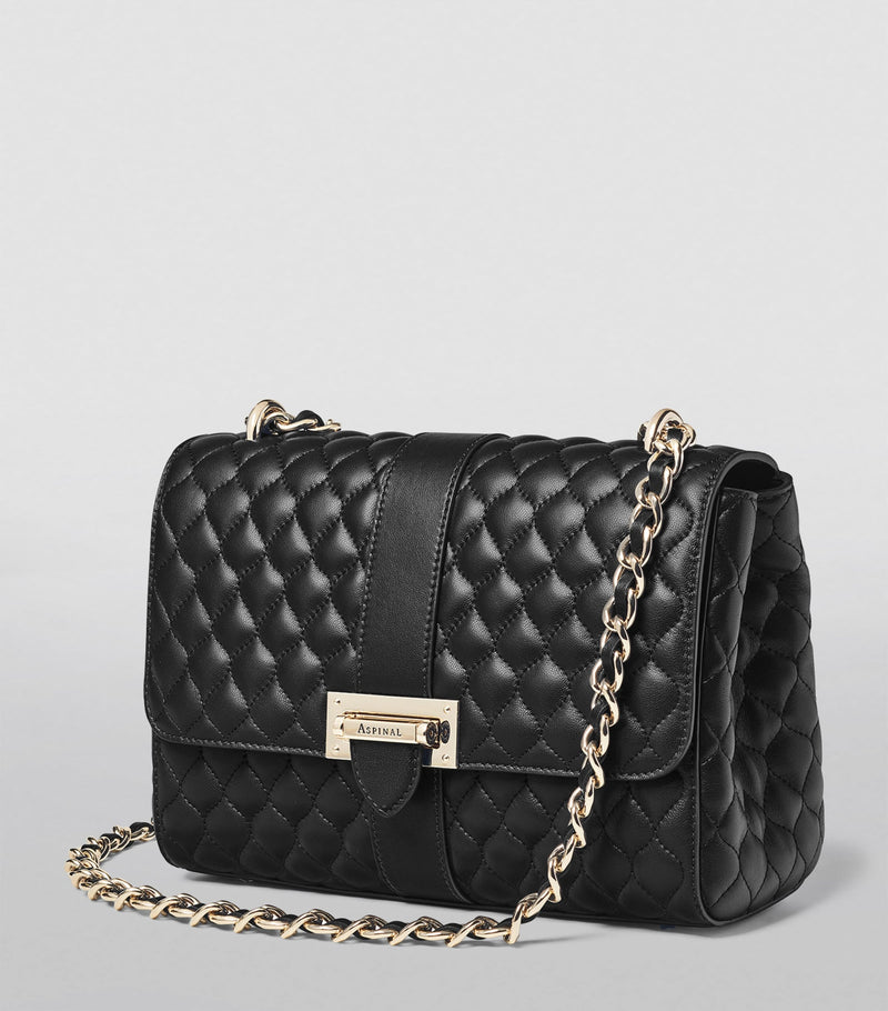 Aspinal of London large Lottie shoulder bag leather - British product