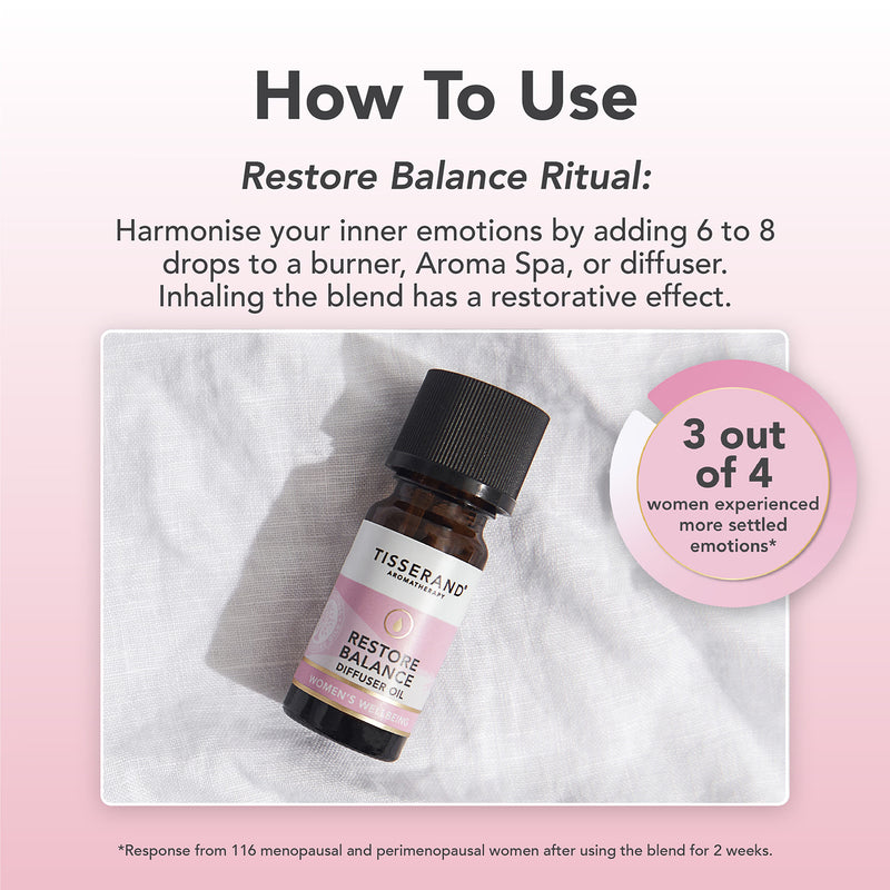 Tisserand Restore Balance Natural Essential Diffuser Oil 9ml (British brand)