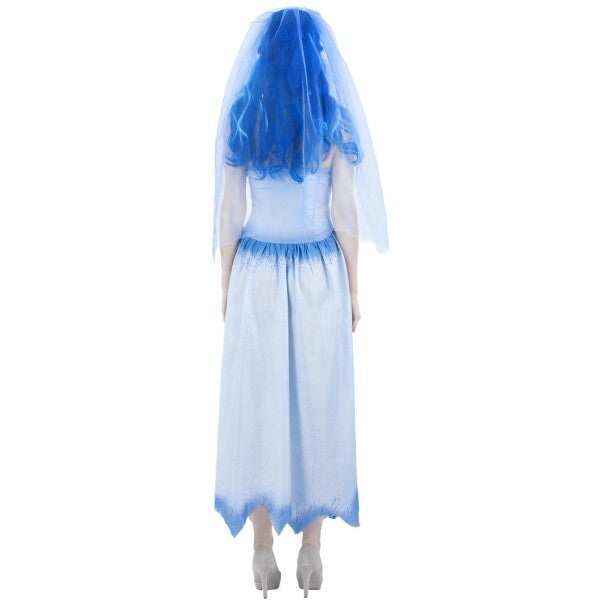 Smiffys Corpse Bride Emily costume dress and headband, imported from the UK