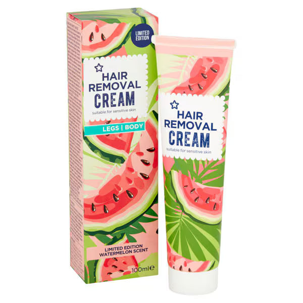 Superdrug watermelon hair removal cream 100ml (British brand)