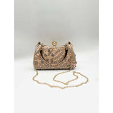Superdrug SVNX Floral Beaded Clutch Bag in Champagne- Buy online at McGrocer
