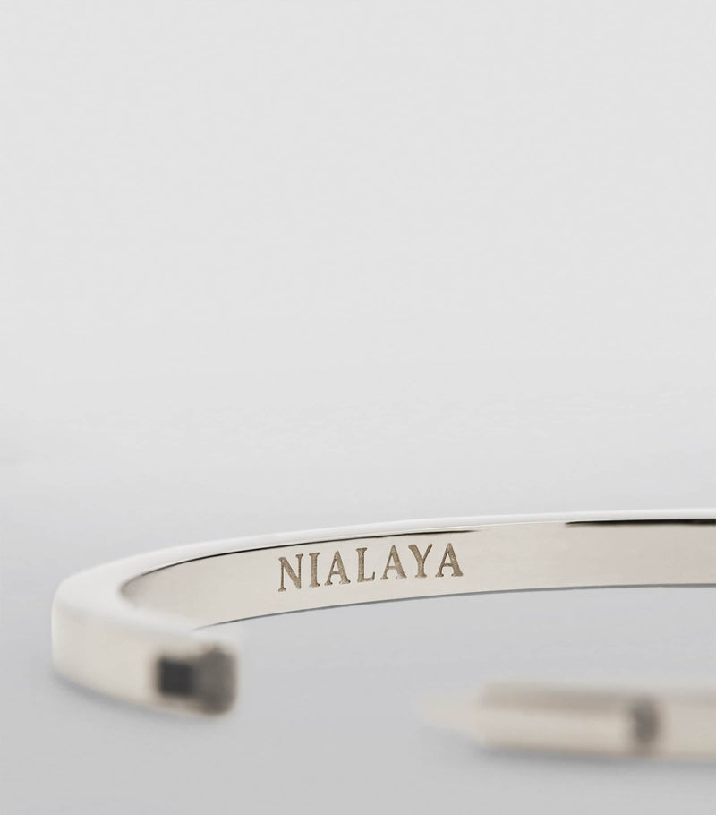 Nialaya silver-plated Simplicity bangle, imported from the UK