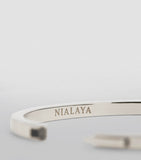 Nialaya silver-plated Simplicity bangle, imported from the UK