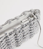 Simkhai woven beaded clutch bag, UK version