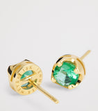 Jennifer Meyer medium yellow gold emerald stud earrings, UK version