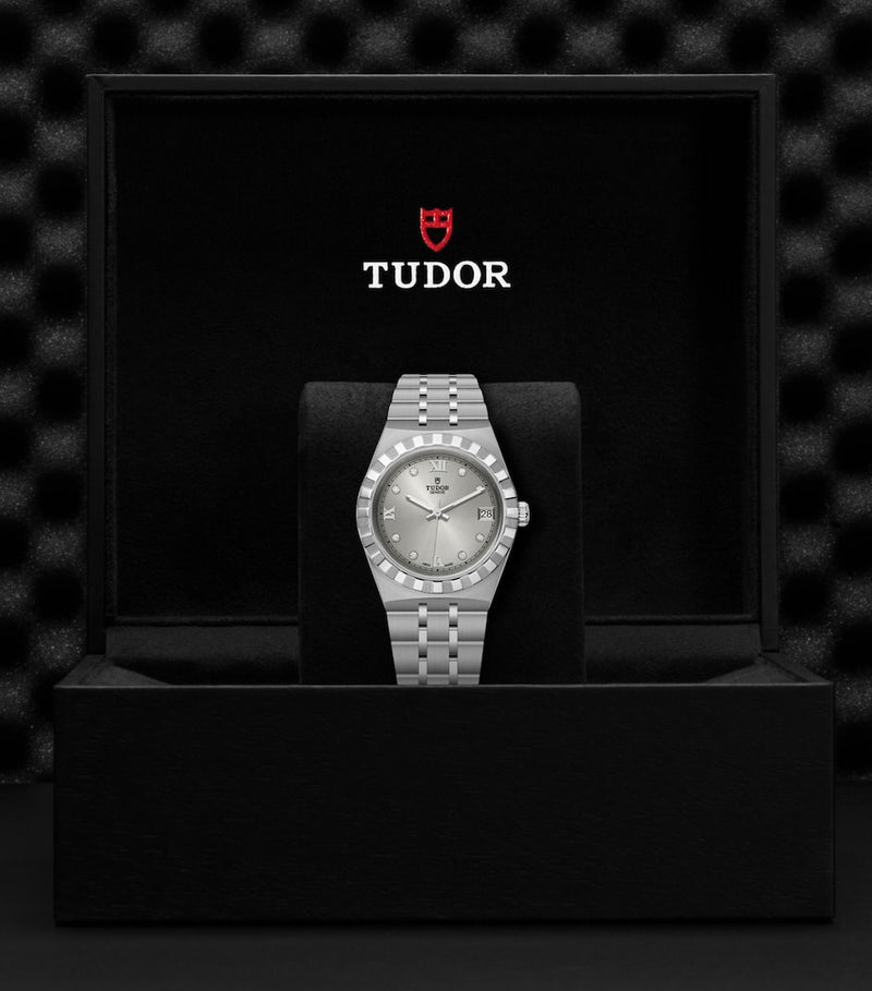 TUDOR Stainless Steel Diamond Royal Watch 34mm (British brand)