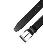 BOSS genuine leather belt with logo buckle (British brand)
