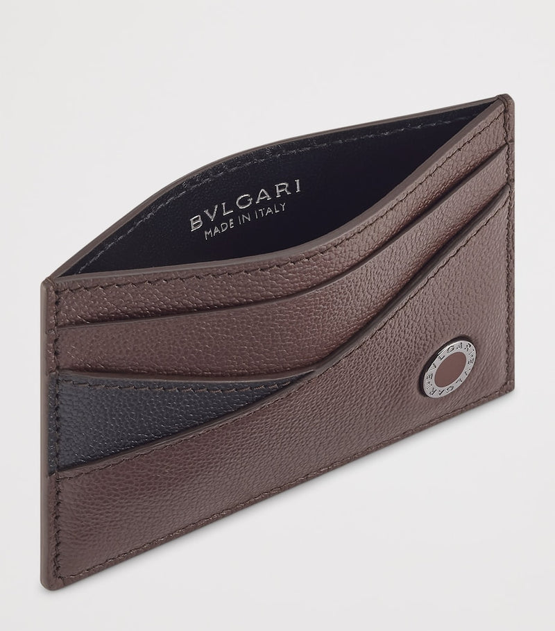 Bvlgari card holder grained calfskin leather - British product