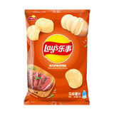 Lay's Texas Grilled BBQ flavour potato chips (British brand)