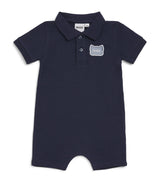 Harrods BOSS Kidswear Cotton Piqué Logo Playsuit Infant All-In-One 1-18 Months- Buy online at McGrocer