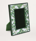 Dolce&Gabbana Casa lacquered wood photo frame with Verde Maiolica print 6.7 x 8.7 inches - British product