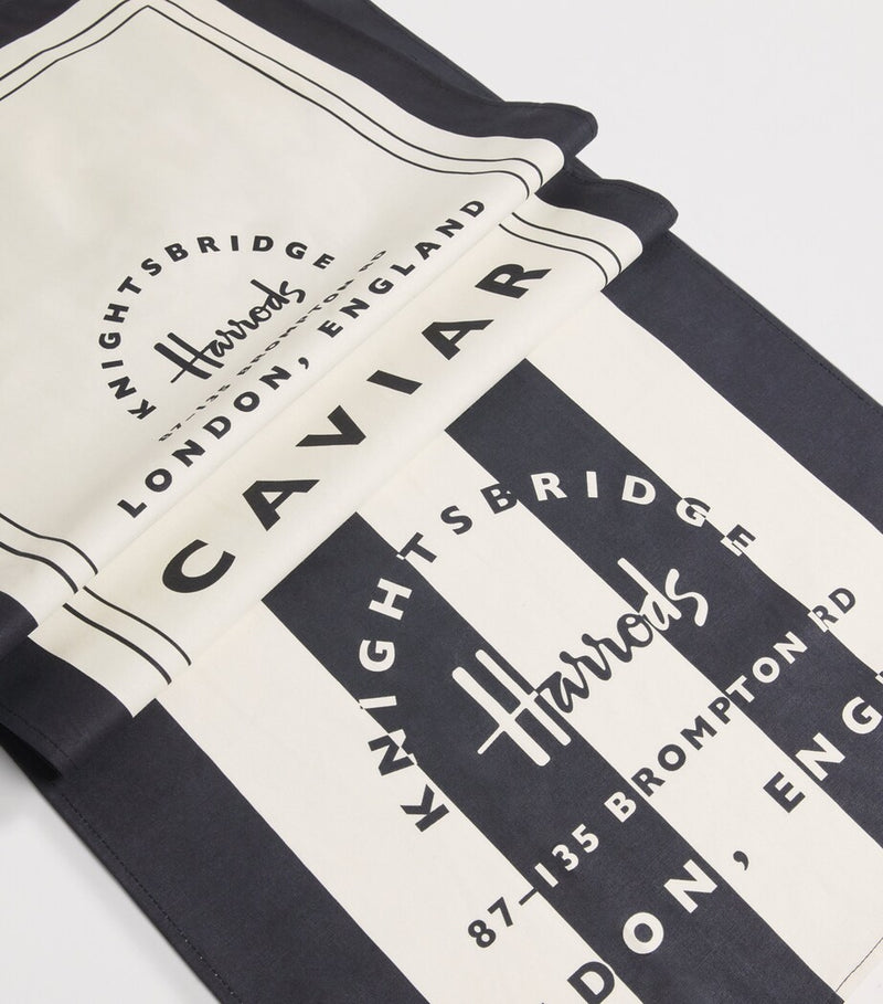 Harrods Caviar tea towel set of 2, UK version
