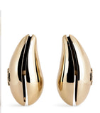 Tory Burch Wave earrings gold plated brass, UK version