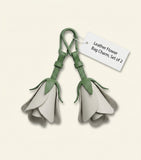 Balenciaga Le City Roses bag charm in lambskin, imported from the UK