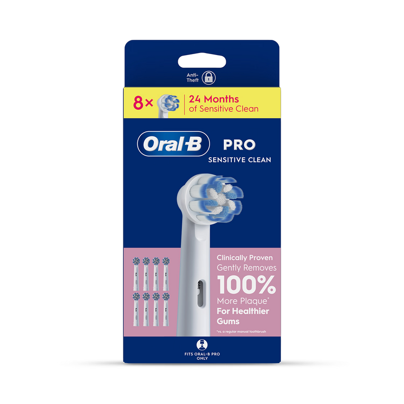 Oral-B Pro Sensitive Clean toothbrush heads 8 count, imported from the UK