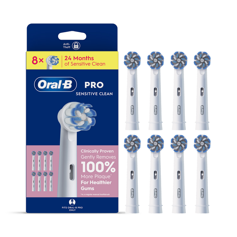 Oral-B Pro Sensitive Clean toothbrush heads 8 count, imported from the UK