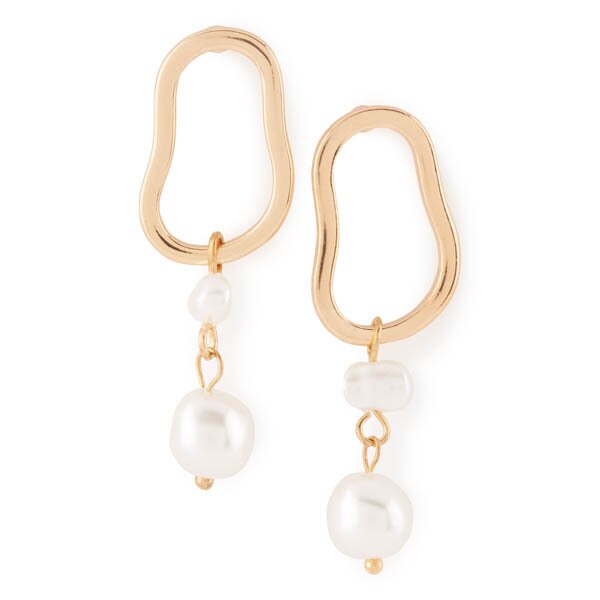 Superdrug Studio Textured Faux Pearl Drop Earrings GOODS Superdrug