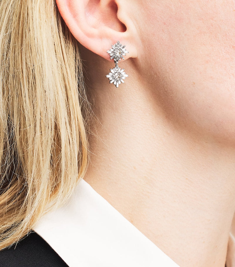 Suzanne Kalan white gold diamond doublet earrings, UK version