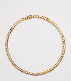 Suzanne Kalan rose gold rainbow sapphire tennis bracelet (British brand)